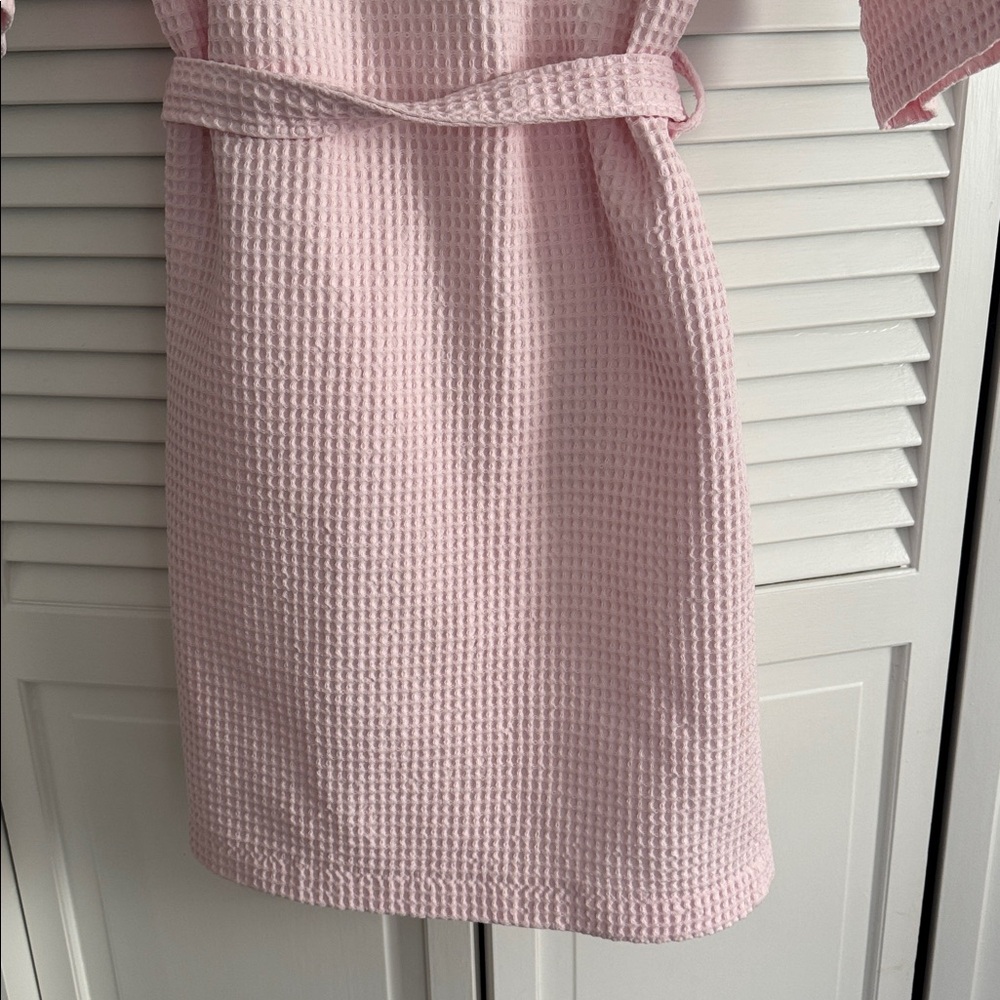 Softies Paddi Murphy Soft Pink Cotton Waffle Robe Small - Picture 8 of 8